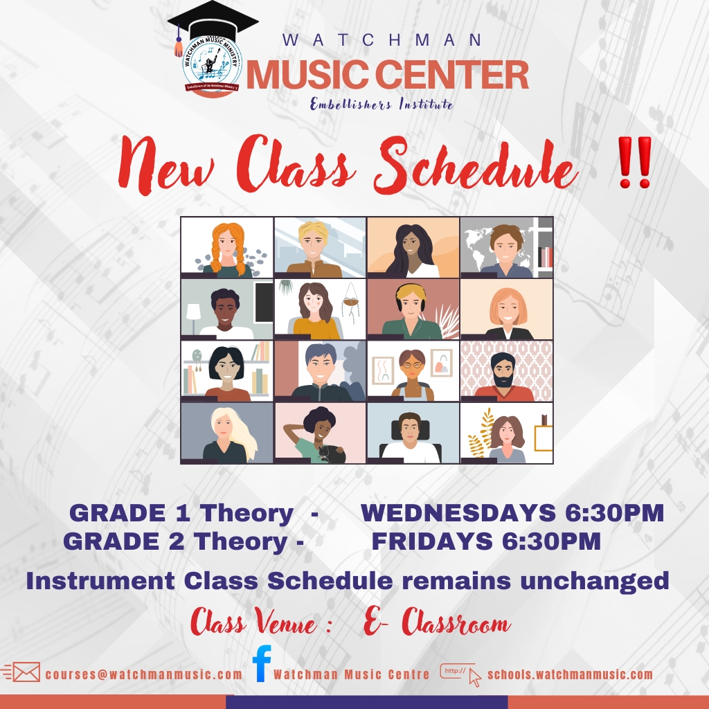 NEW CLASS SCHEDULE
